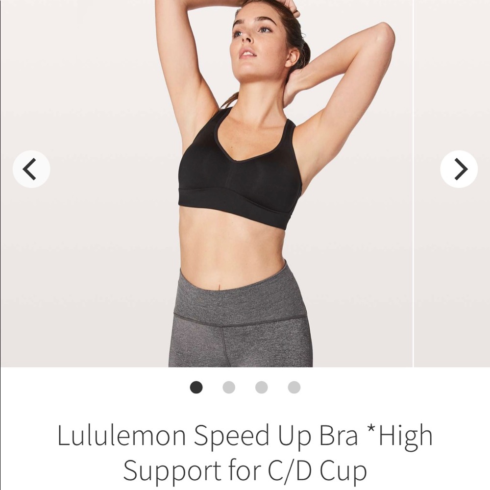 Lululemon Speed Up Bra 6 Black